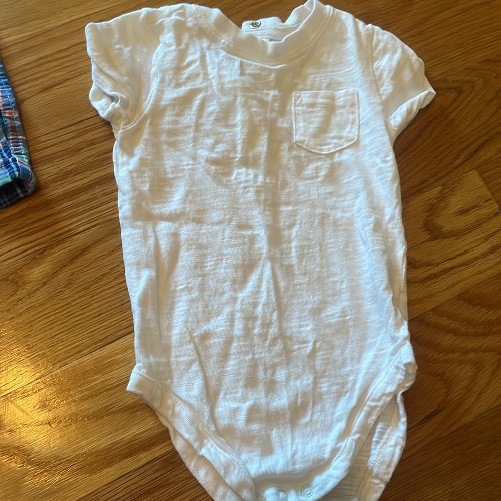 White Onesie with a pocket
